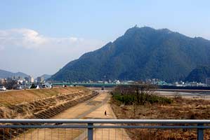 長良川と金華山。