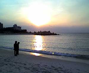 白浜の日没