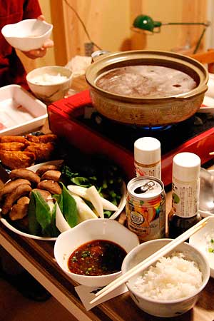 新築祝いの鍋大会