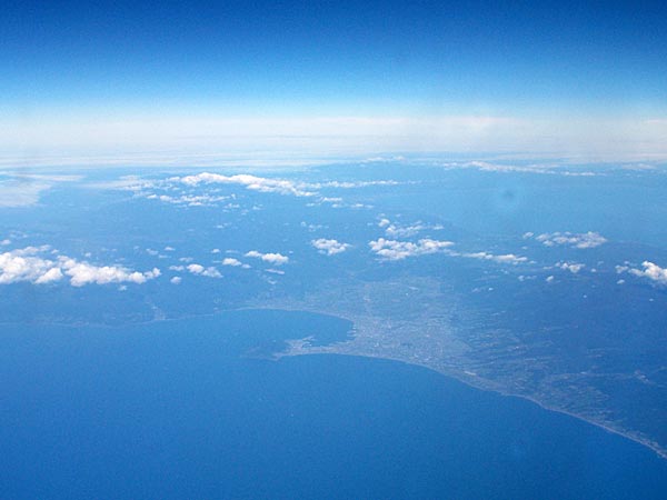 飛行機から見た函館