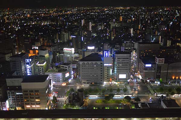 宿から見た名古屋の夜景
