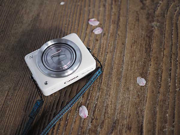 Powershot Nと桜の花びら