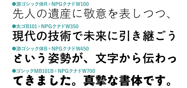 NPGクナドウェイト見本