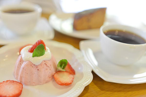 山岡町「ほやら」のいちごババロア