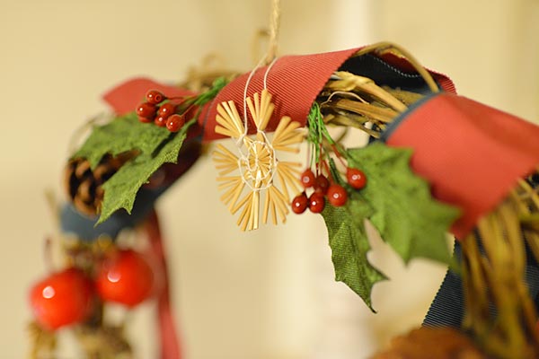 手作りクリスマスリース