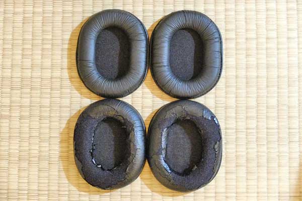 MDR-CD900STのイヤーパッド交換前後