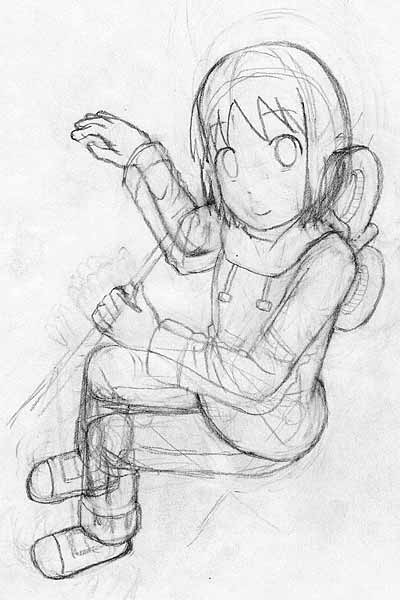 なの下絵完成