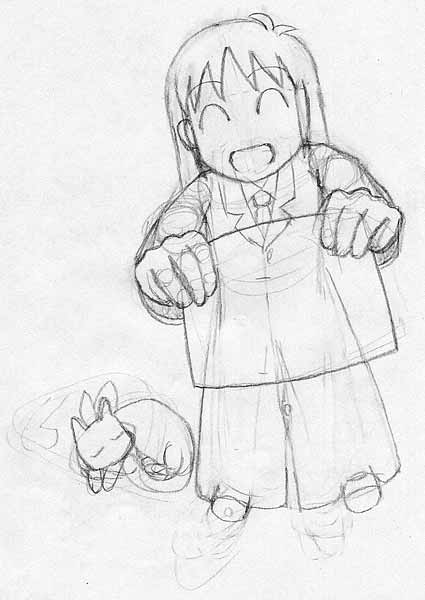 はかせと阪本さん下絵
